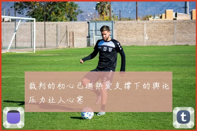 裁判的初心已逝热爱支撑下的舆论压力让人心寒